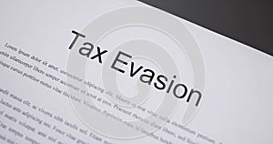 Tax Evasion Crime. Offshore Business