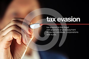 Tax evasion definition photo