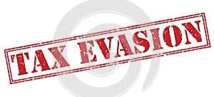 Tax evasion red stamp