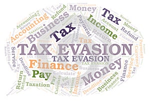Tax Evasion word cloud