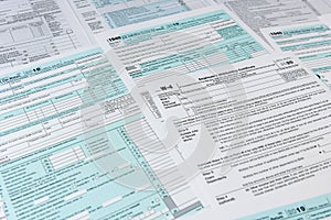 1040 tax form close up on desk. tax time. taxes concept