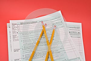 Tax forms 1040EZ