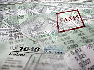 Tax Forms on top of Money