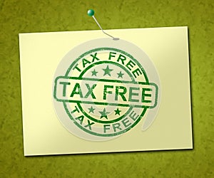 Tax-free concept icon means no customs duty required - 3d illustration