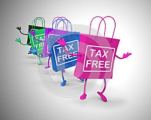 Tax-free concept icon means no customs duty required - 3d illustration