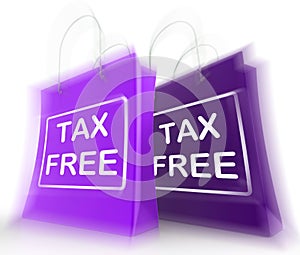 Tax Free Shopping Bag Represents Duty Exempt Discounts