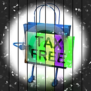 Tax Free Shopping Bag Represents Duty Exempt Discounts photo