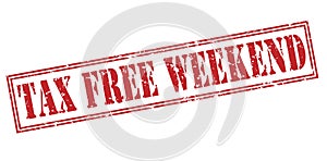 Tax free weekend red stamp
