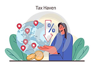 Tax heaven. Financial efficiency, budgeting and economy idea.
