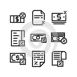 Tax icon or logo isolated sign symbol vector illustration