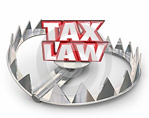 Tax Law 3d Red Words Bear Trap Legal Rules Regulations