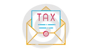 Tax Mail Order Icon Animation