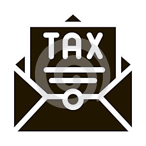 Tax Mail Order Icon Vector Glyph Illustration