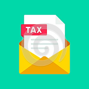 Tax mail vector icon