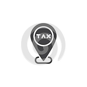 Tax map pointer vector icon