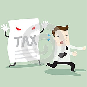 TAX monster , vector illustration