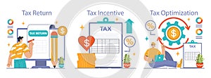 Tax optimization. Financial efficiency, budgeting and economy idea.