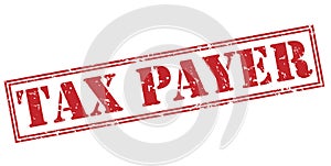 Tax payer red stamp photo