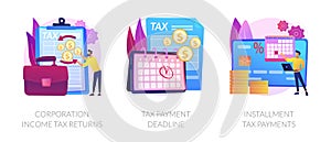 Tax payment terms vector concept metaphors