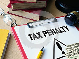 Tax penalty is shown using the text