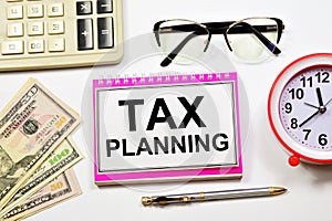 Tax planning. A widget to display text in Notepad.