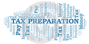 Tax Preparation word cloud