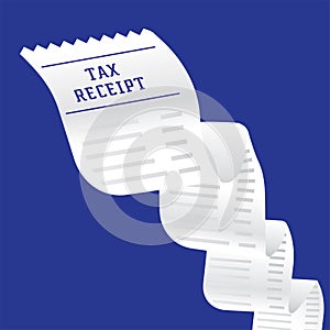 Tax reciept paper unfold photo