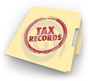 Tax Records Manila Folder Stamp Audit Documents FIle