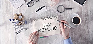 Tax Refund. Business and financial concept