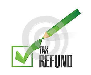 tax refund check list illustration design