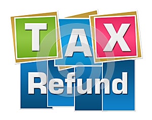 Tax Refund Colorful Stripes Squares