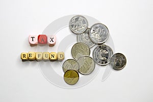 Tax refund concept