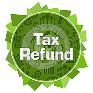 Tax Refund Green Business Symbols Circular