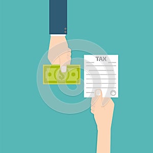 Tax refund icon. Vector illustration