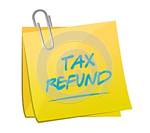 tax refund memo post illustration design