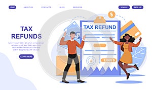 Tax refund and return declaration approved concept