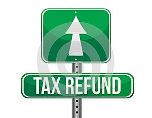 Tax refund sign