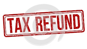 Tax refund sign or stamp