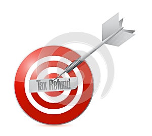 tax refund target illustration design