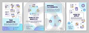 Tax relief blue gradient brochure template