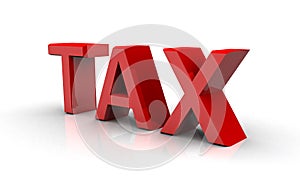 Tax text in red