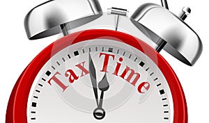 Tax Time Deadline Announcement Concept