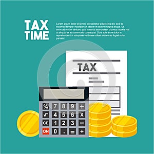 Tax time flat icons