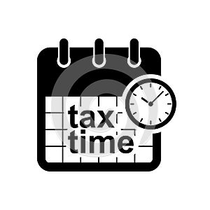 Tax time icon isolated on white background