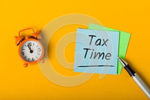 Tax time - Notification of the need to file tax return forms, April 15th - tax day 2020