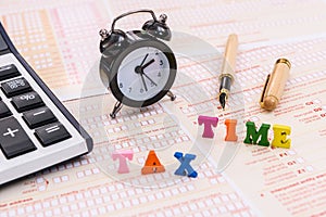 `Tax time` text on individual australian tax form