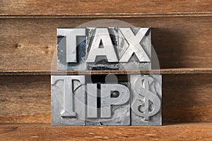 Tax tips tray