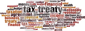 Tax treaty word cloud