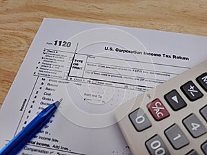 Tax Return Form 1120, US Individual Tax Return photo