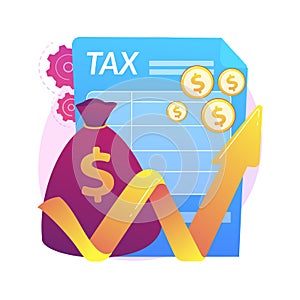 Taxable income abstract concept vector illustration.